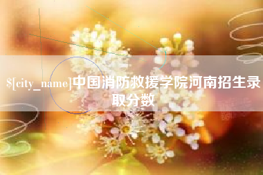 泰安中国消防救援学院河南招生录取分数