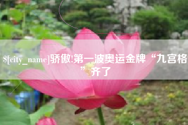 泰安骄傲!第一波奥运金牌“九宫格”齐了