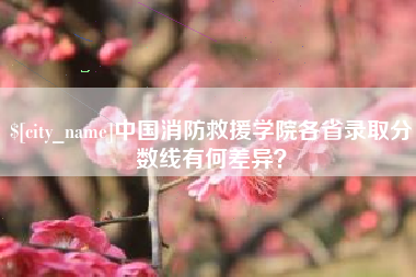 泰安中国消防救援学院各省录取分数线有何差异？