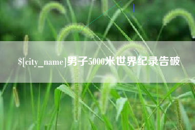 泰安男子5000米世界纪录告破