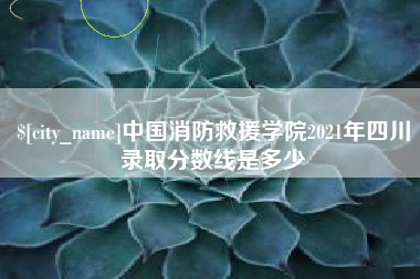 泰安中国消防救援学院2021年四川录取分数线是多少