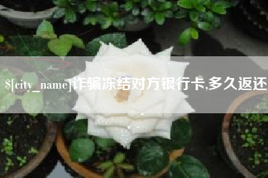 泰安诈骗冻结对方银行卡,多久返还