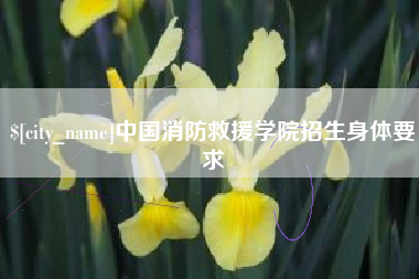 泰安中国消防救援学院招生身体要求