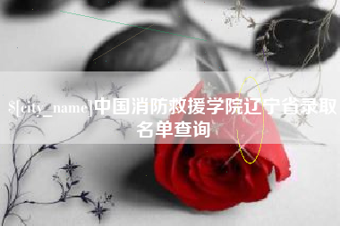 泰安中国消防救援学院辽宁省录取名单查询