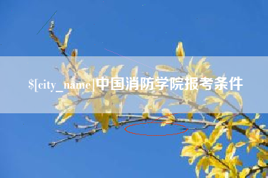 泰安中国消防学院报考条件