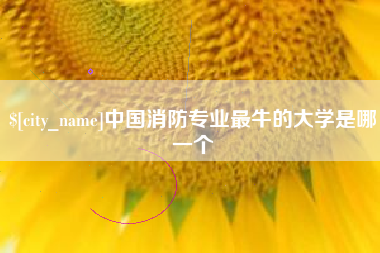 泰安中国消防专业最牛的大学是哪一个