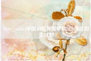 泰安中国消防救援学院2020浙江招生计划