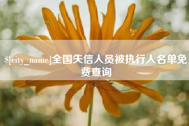 泰安全国失信人员被执行人名单免费查询