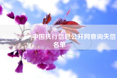 泰安中国执行信息公开网查询失信名单