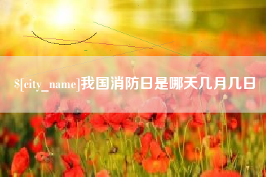 泰安我国消防日是哪天几月几日