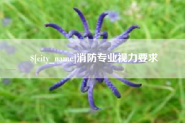 泰安消防专业视力要求