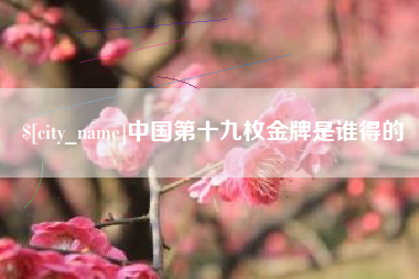 泰安中国第十九枚金牌是谁得的