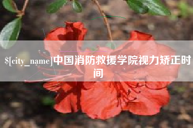 泰安中国消防救援学院视力矫正时间