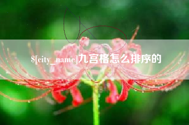泰安九宫格怎么排序的