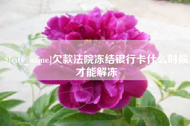 泰安欠款法院冻结银行卡什么时候才能解冻