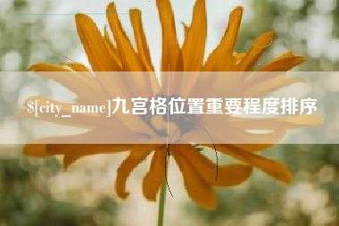 泰安九宫格位置重要程度排序