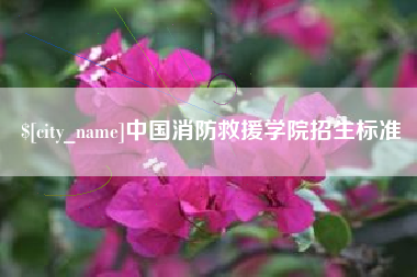 泰安中国消防救援学院招生标准