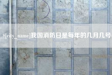 泰安我国消防日是每年的几月几号