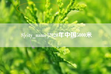 泰安2020年中国5000米