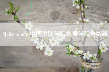 泰安中国消防学院救援学院分数线