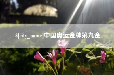 泰安中国奥运金牌第九金