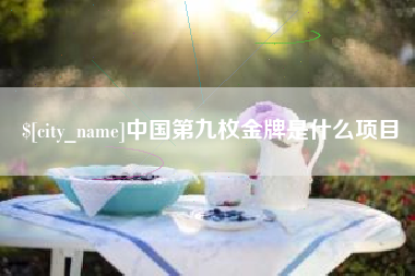 泰安中国第九枚金牌是什么项目